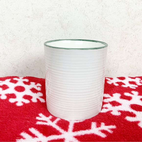 Merry & Blessed Christmas Tree Mug 17 Oz Ripple Textured Rustic - Picture 2 of 6